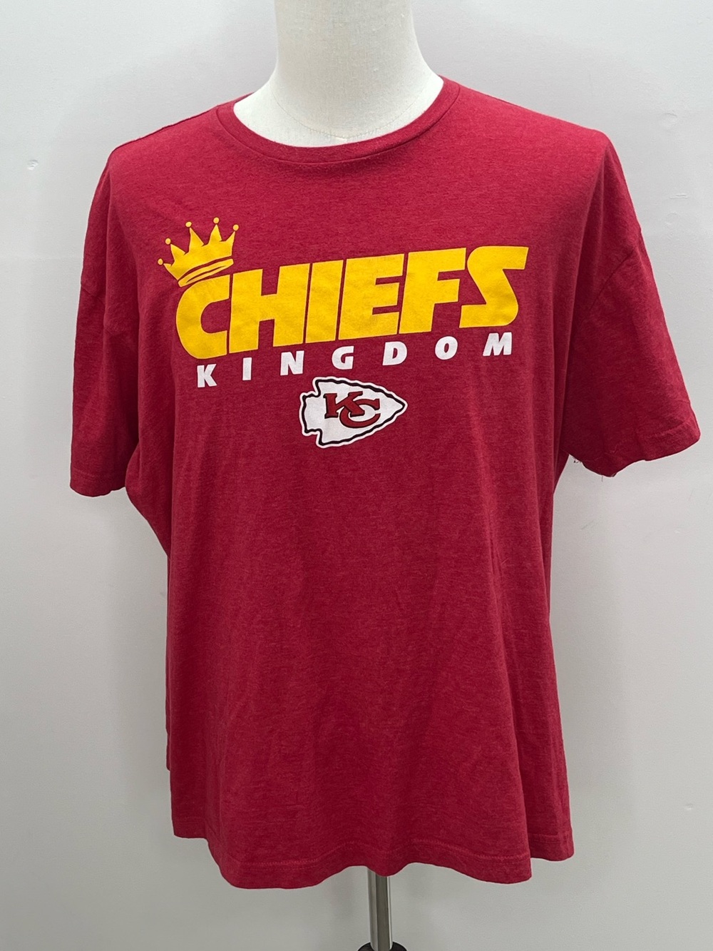 Starter Mens Kansas City Chiefs Kingdom Red Football Graphic T-Shirt 2XL